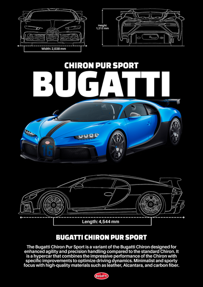 Bugatti Chiron Poster