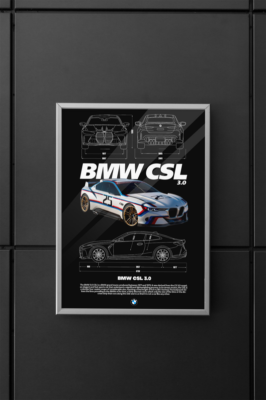 BMW CSL Poster